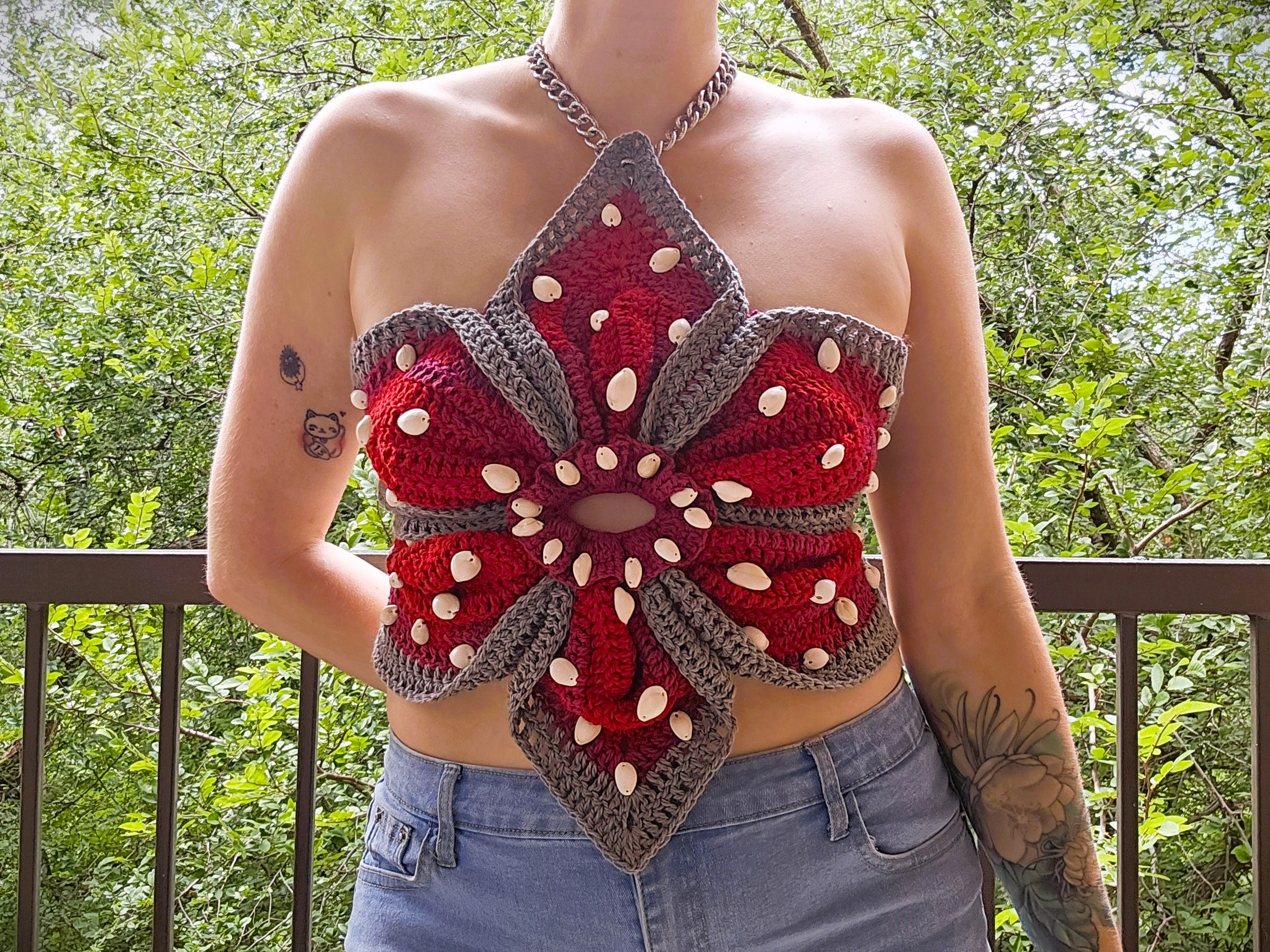 Demogorgeous Crochet Top Front