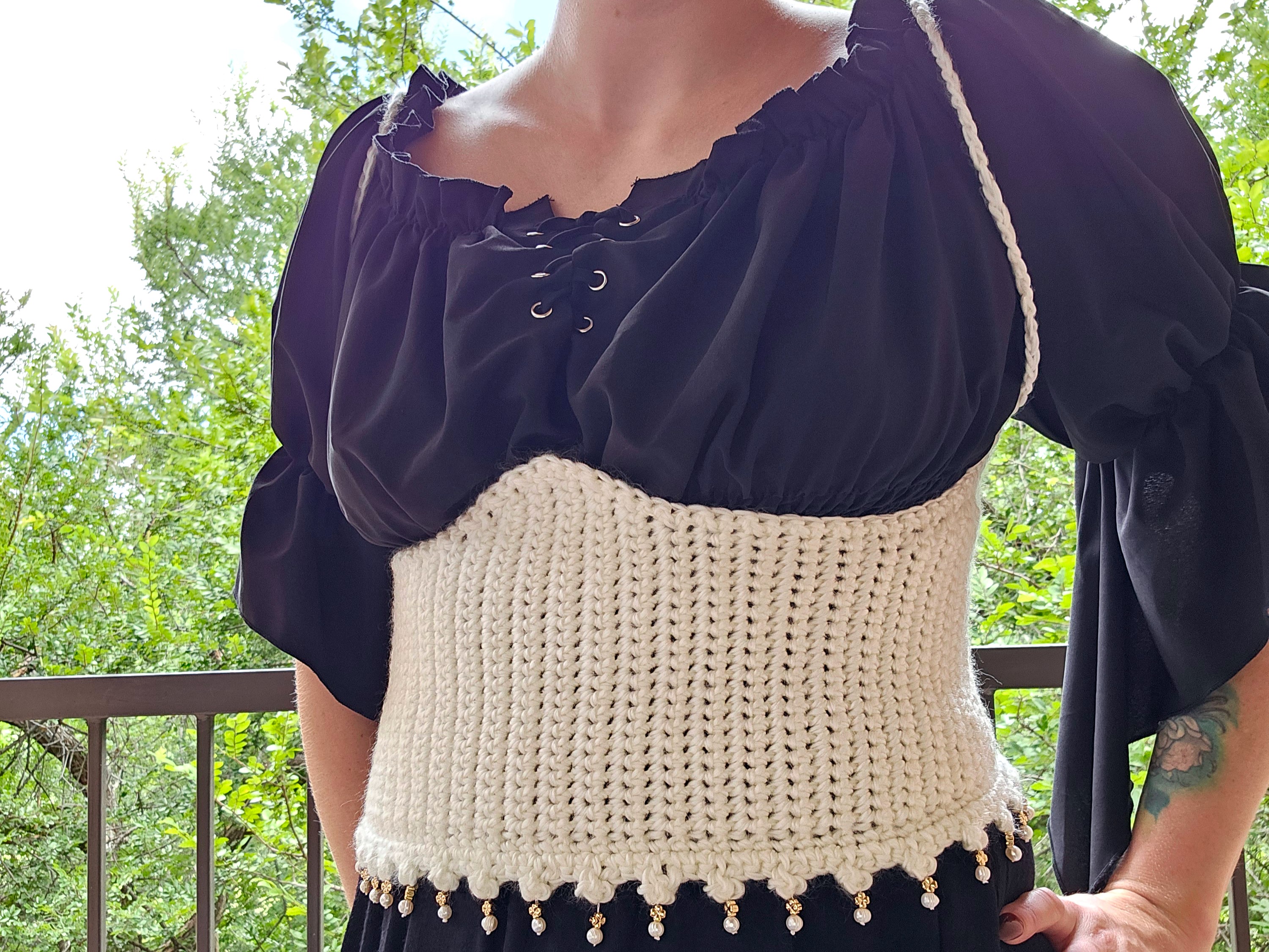 Crochet Wedding Corset front view