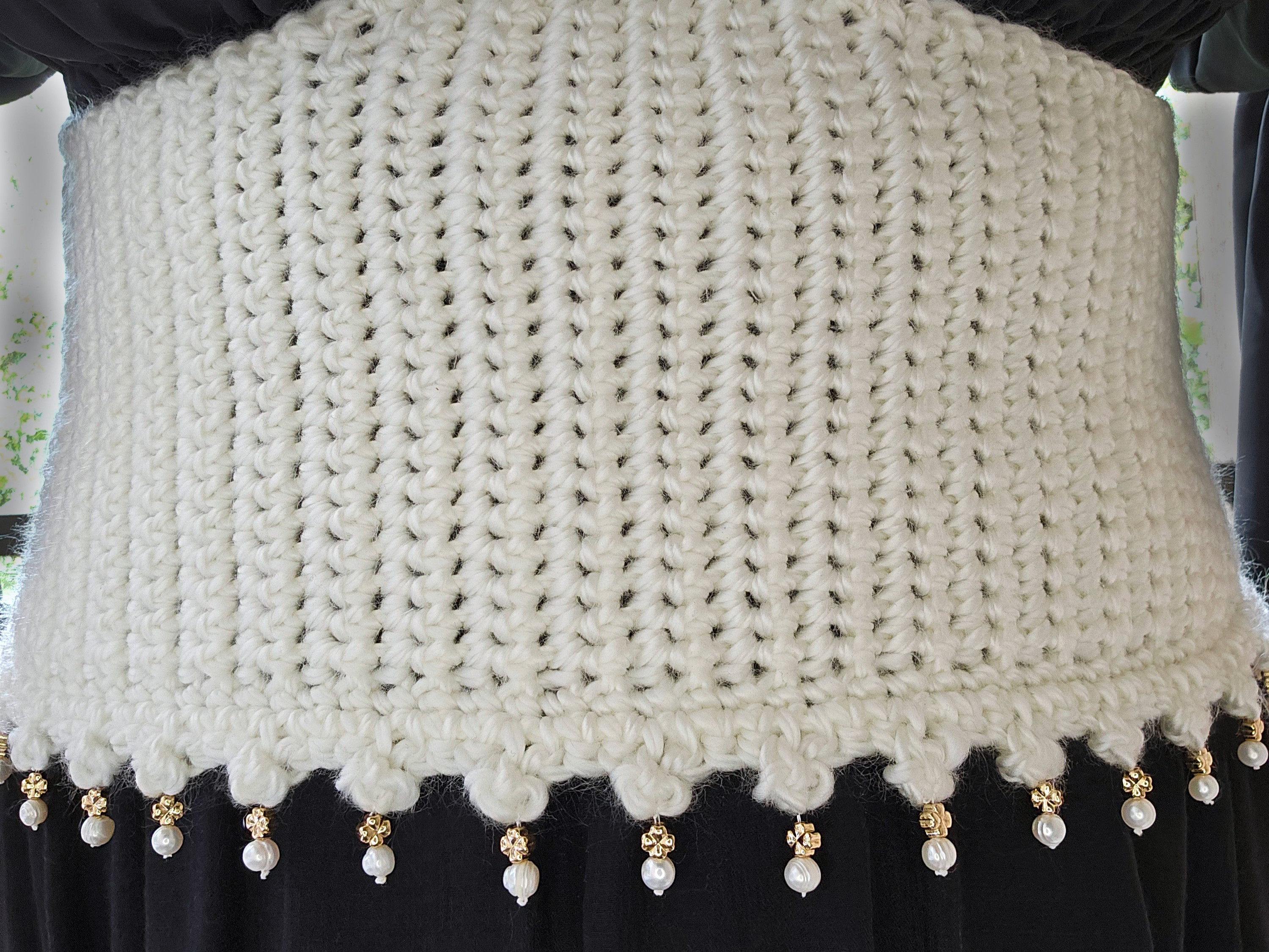 Crochet Wedding Corset stitch closeup
